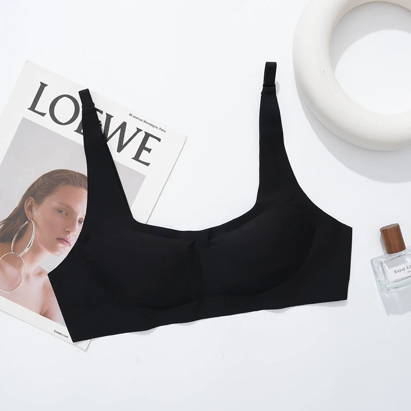Seamless Bras For Women Square Neck Invisible Tops Push Up Bras Wire Free Underwear Soft Intimates Bralette Girls Sleep Lingerie