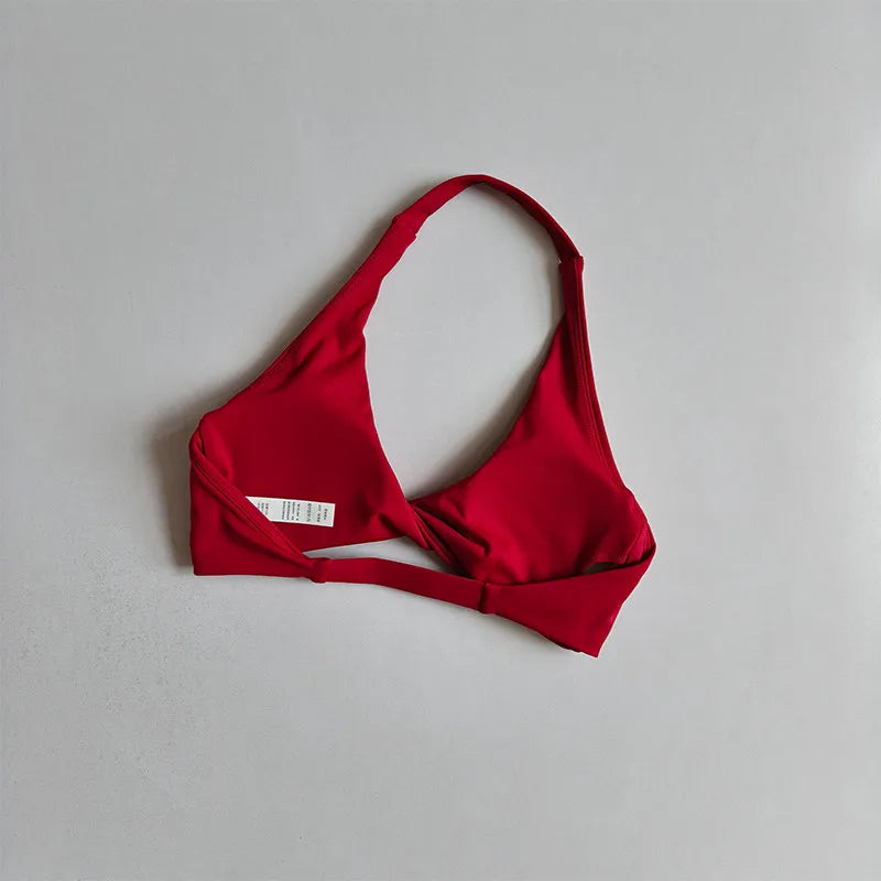 Sports Bra Women's Halter Neck Beautiful Back Push-up Chest-revealing Pilates Vest Training Yoga Wear Gym Running Fitness Bras
