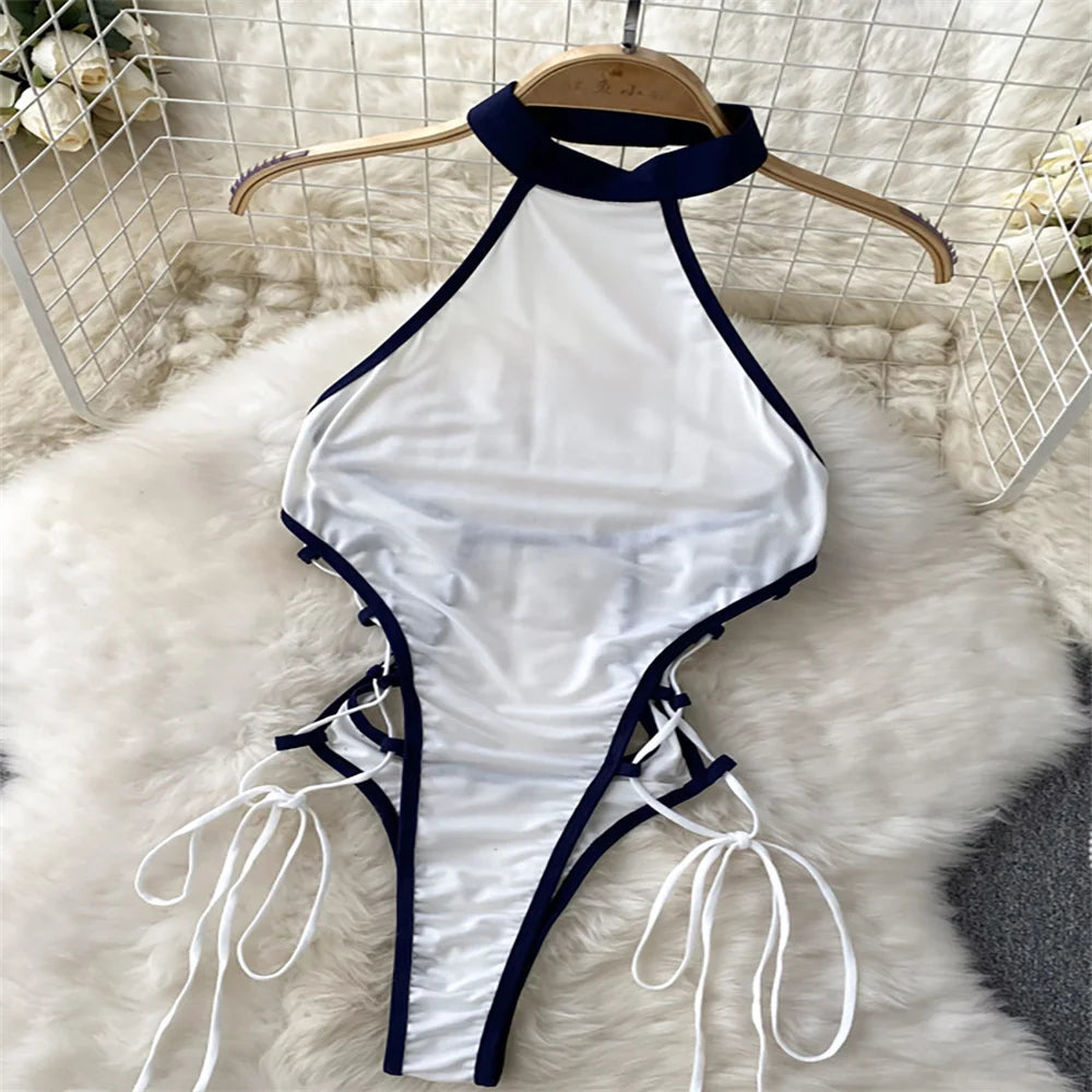 Backless Hotsweet Bow Lingerie For Women See Through Mesh Sexy Bunny Costume Lingerie Bodysuit 4 Piece Jumpsuit Spot Lace Cospla