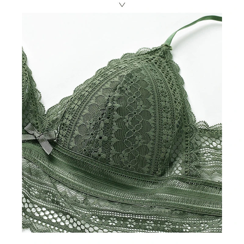 Backless Lace Bra Triangular Sexy Bralette Soft Low Back Biustonosz Women Lingerie Sexy Lace Bras for Women