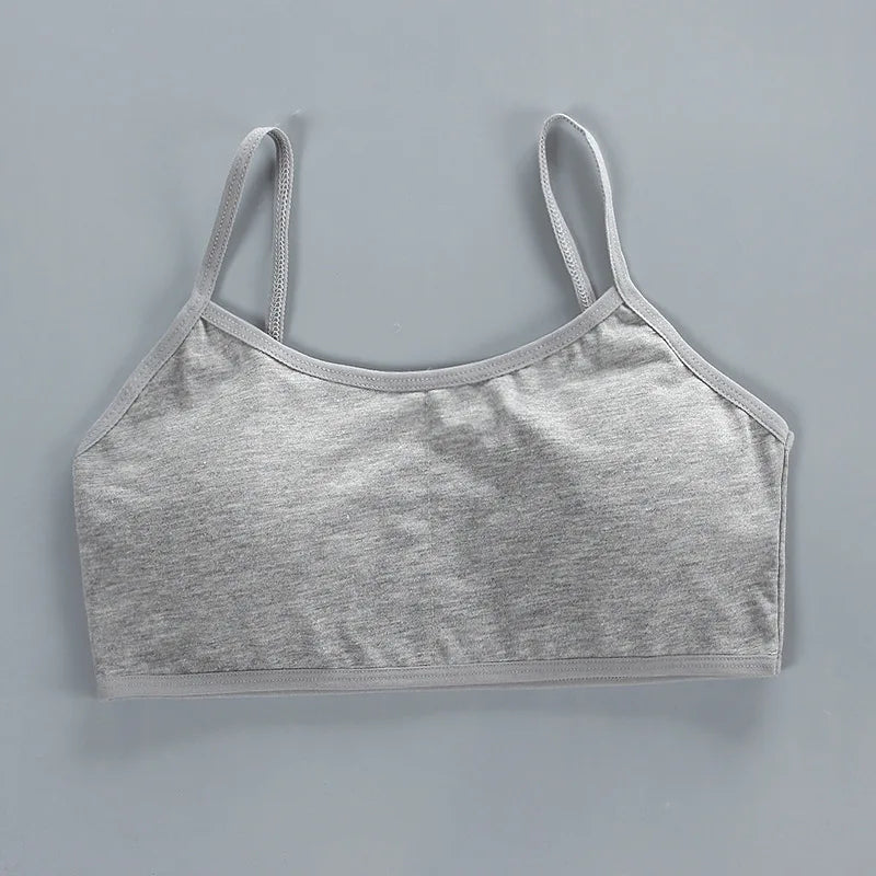Wireless Comfortable Sports Bra Vest for Teenage Girls Student Kids Young Children Solid Small Underwears Underclothes