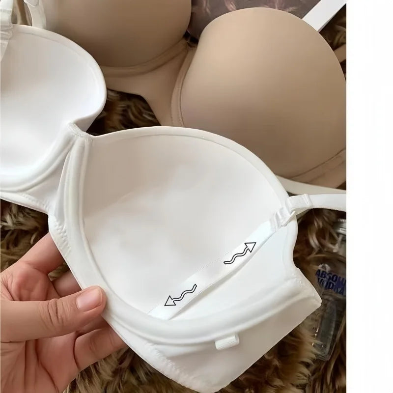 Seamless Push-Up Bras For Women 1/2 Cup Padded Solid Color Bra Ladies Non-wire Comfort Fixed Cup Underwear Sexy Lingerie S-XL
