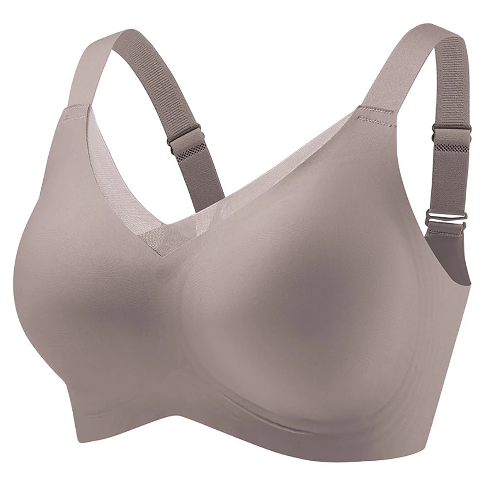 Jelly Wireless Bras For Women No Underwire Supportive Seamless Bra Comfort Soft Bralette Full Coverage Hide Back Fat T-Shirt Bra