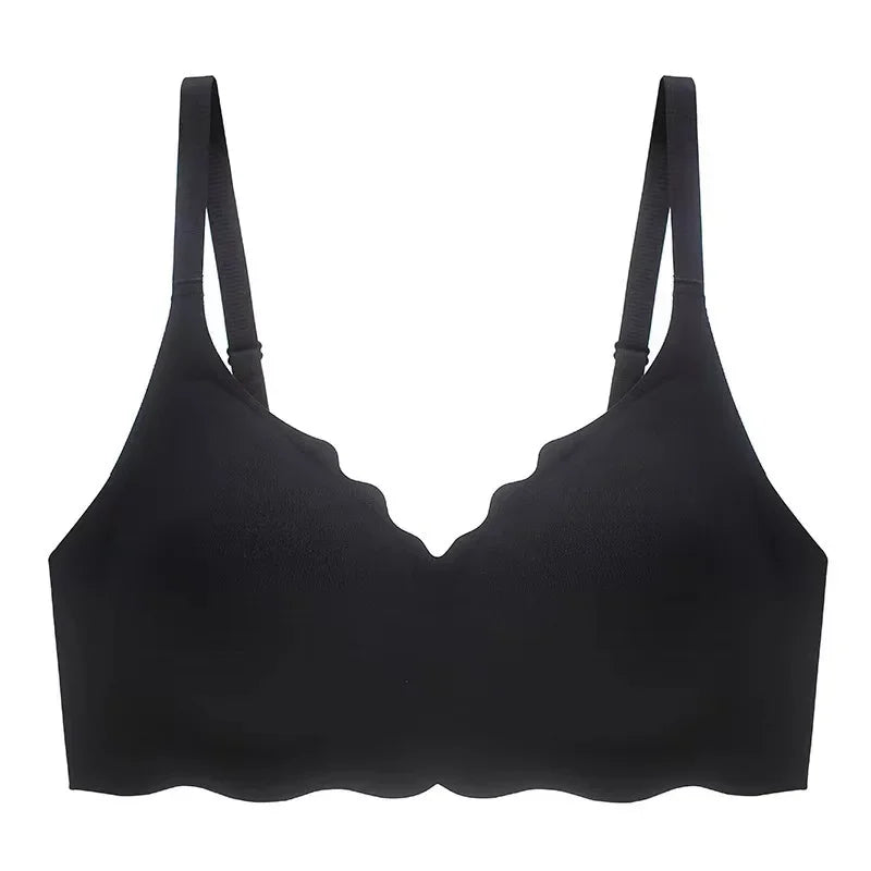 Wireless Push Up Bra Pull Together Sexy Crystal Jelly Seamless Women Bras Underwear Back Closure Female Lingerie
