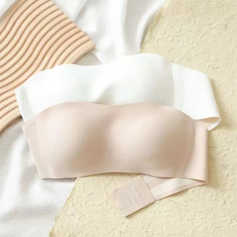 Strapless Bra for Women, Push-up Bra for Small Breasts, Non-slip, Anti-exposure, Seamless Tube Top with Invisible Back Bra