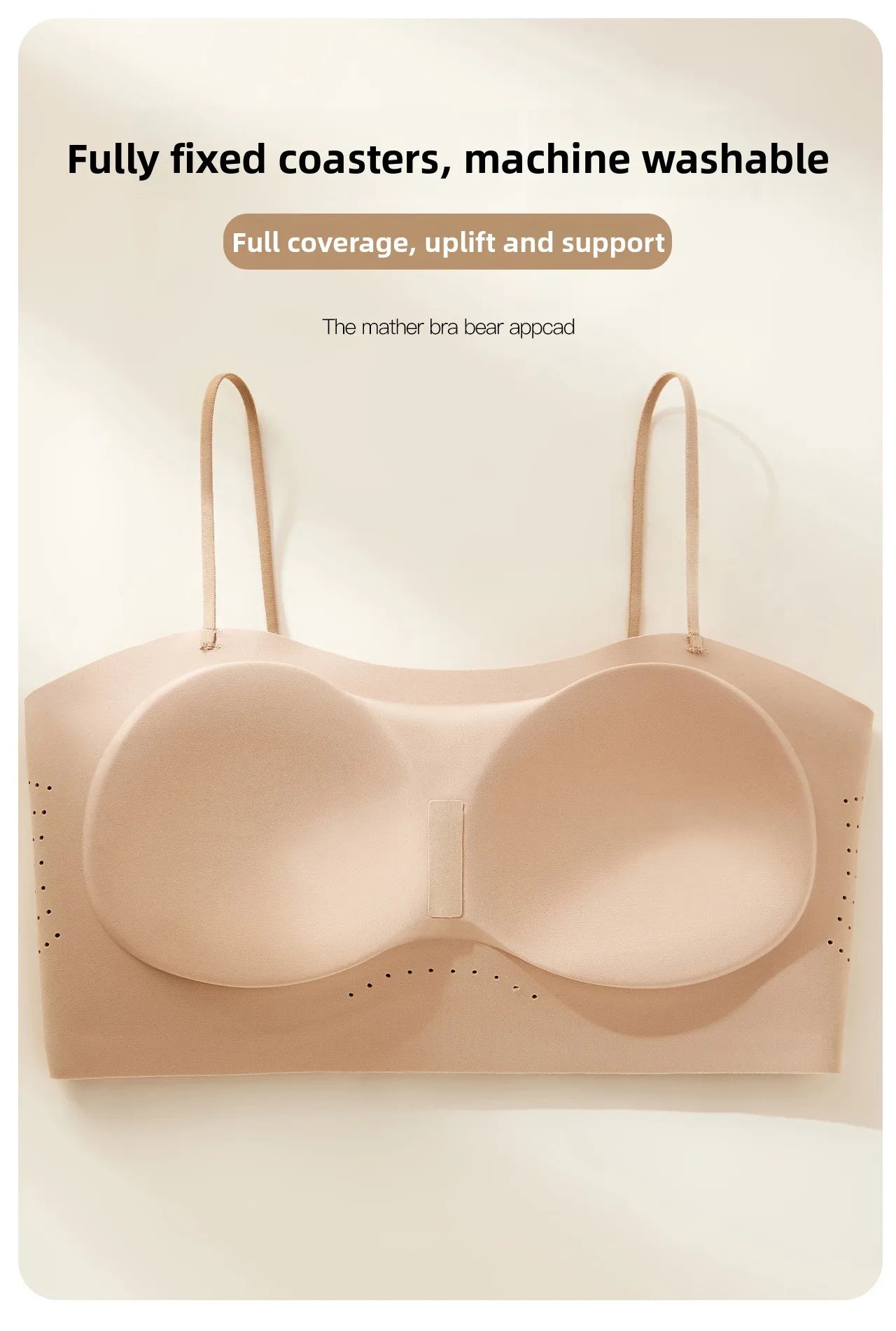 Women Push Up Bra Thin Strap Seamless Backless Bandeau Camisole Summer Padded Jelly Wire Free Comfortable Daily Bra