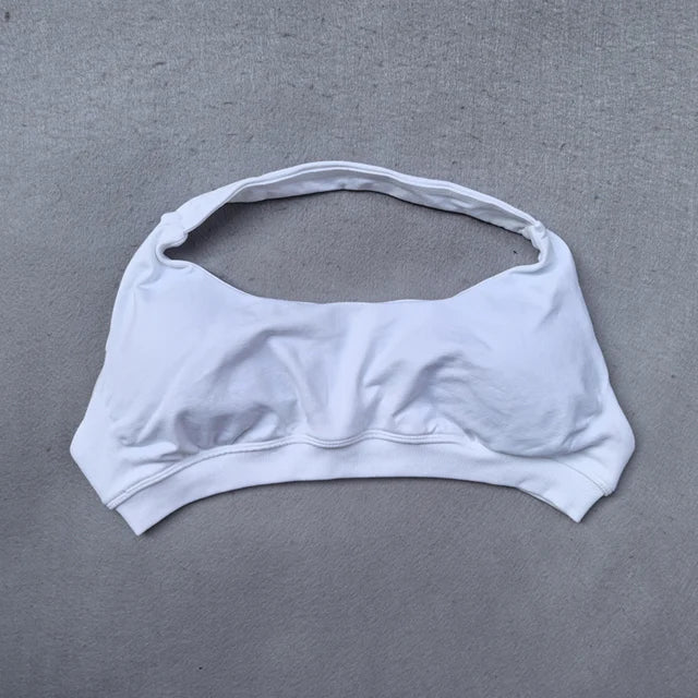 Sports Bra for Women Seamless Halter Neck Strap Bra Sexy Open Back Padded Yoga Top Bra Medium Support Gym Crop Top
