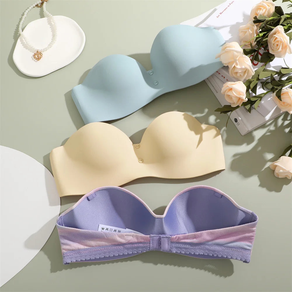 Seamless Sexy Bras Women Invisible Brassiere Adjustable Push Up Bras Female Comfortable Underwear Laides Solid Color Lingerie