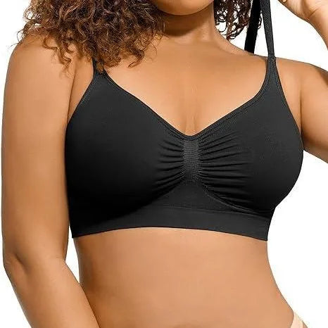 Adjustable Shoulder Straps Breasts Bra Seamless Bras Full Coverage Wireless Push Up Bra For Women Comfort Sculpting Bralettes