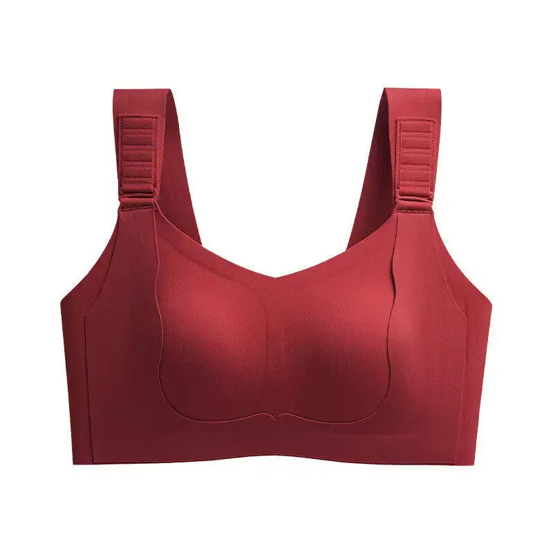 Wireless Luxury Comfort Women Plus Size Bra Full Coverage Anti Sagging Adjustable Strap Underarm Support Breast Reduction Wear