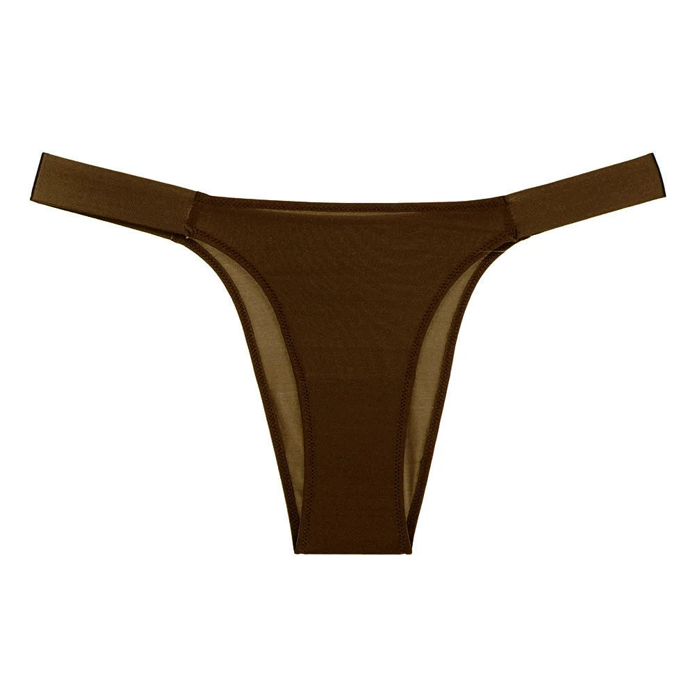 Sports Bikini Fitness Yoga T-pants Ladies Sexy Lingerie Solid Briefs Women Panties Seamless Underwears Low-Rise Femme Lingerie