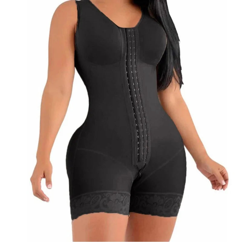 Full Body Shaper High Compression Shapewear Girdle With Brooches Bust For Postpartum Slimming Sheath Belly Fajas Slimming