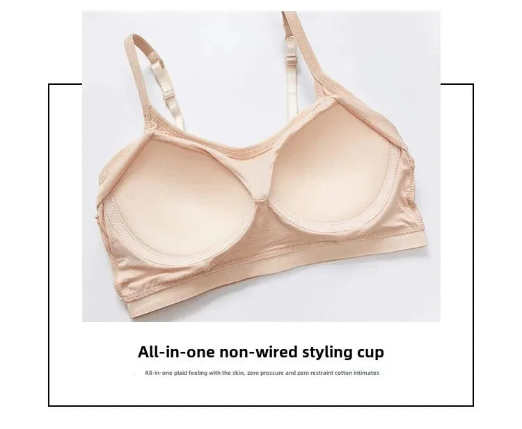 Sports Sexy Bra for Women Girl's Tank Crop Top Seamless Underwear Padded and Non Steel Ring Comfortable Nylon Running Yoga Bra