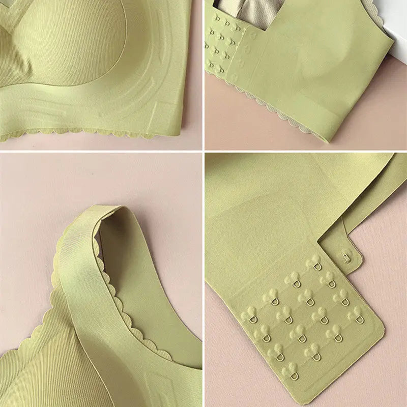 Bras for Women Minimiser Full Coverage Large Bust Wireless Push Up Anti Droop Seamless T-Shirt Bra Plus Size Everyday Bra
