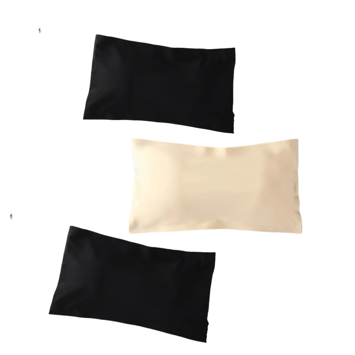 3Pcs/Set Strapless Bra Ice Silk Tube Tops Women Seamless Underwear Invisible Wrapped Chest Female Backless Bra Intimates