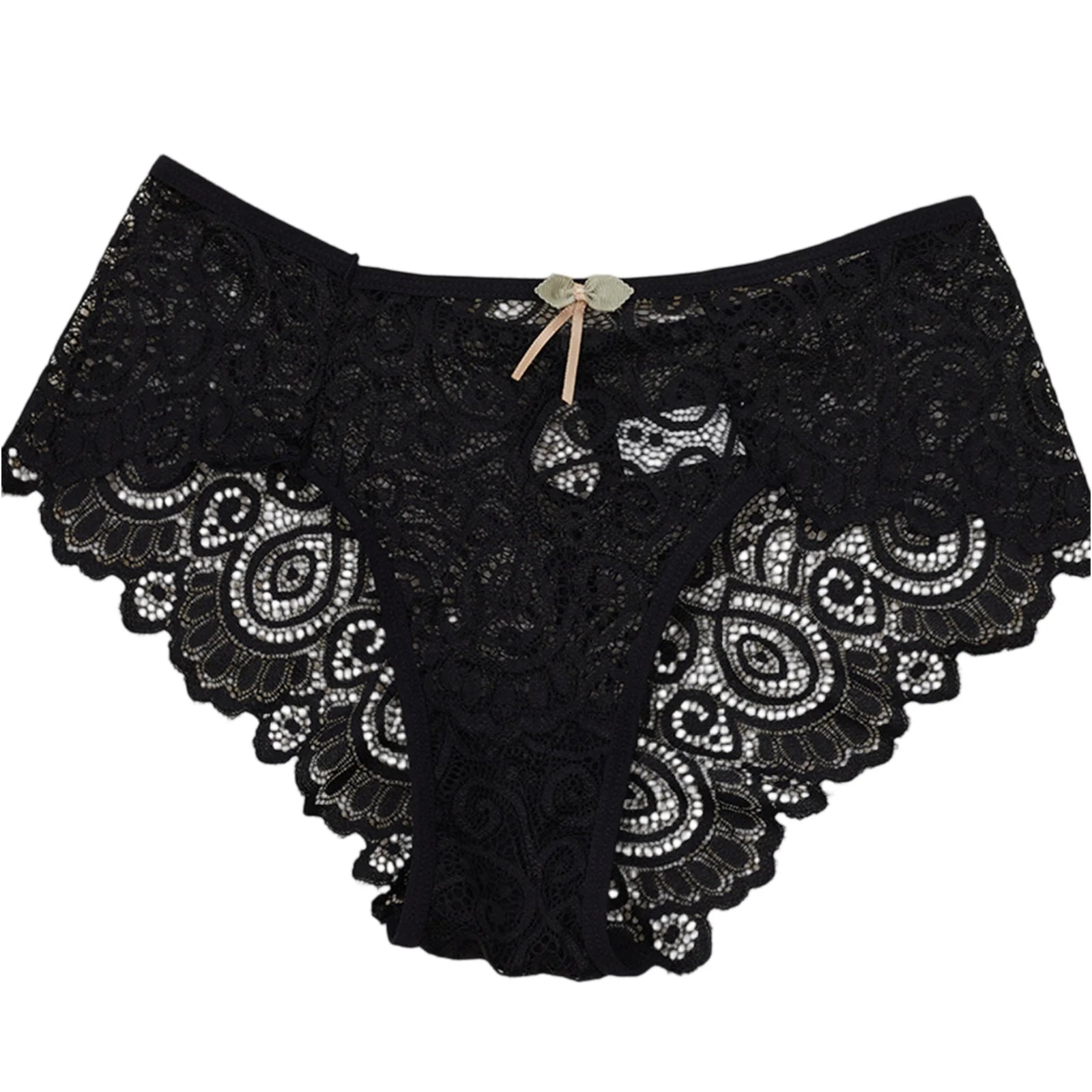 Lingerie Sexy Underwear Lace Panties Female Water Drop Sexy Mid-waist Underwear Exquisite Crotchless Shorts Solid Lingerie