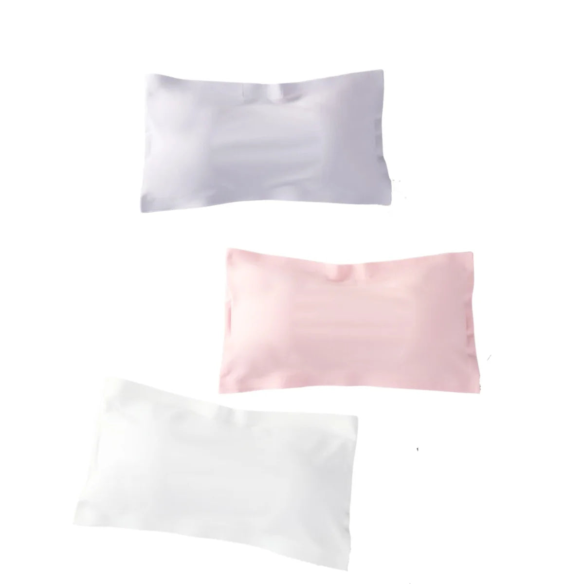 3Pcs/Set Strapless Bra Ice Silk Tube Tops Women Seamless Underwear Invisible Wrapped Chest Female Backless Bra Intimates