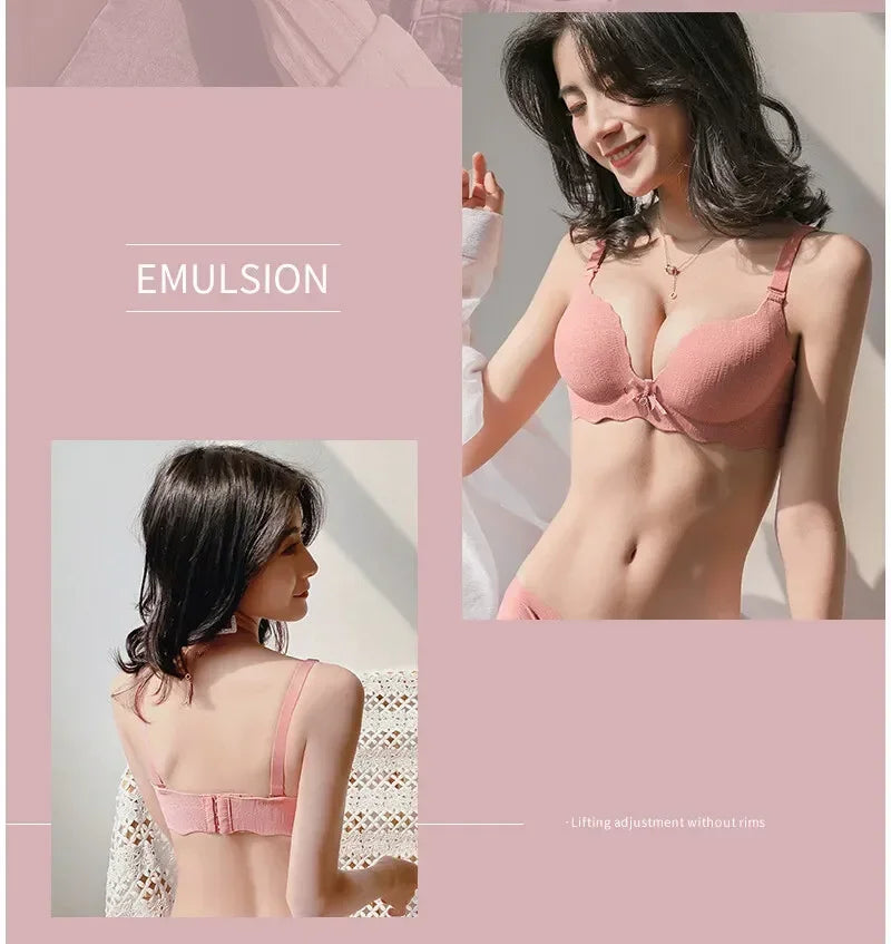 Seamless Push Up Women Bra Comfortable Adjustable Lingerie Wireless Sexy Bras 3/4 Cup Bralette Girl Brassiere Femenina