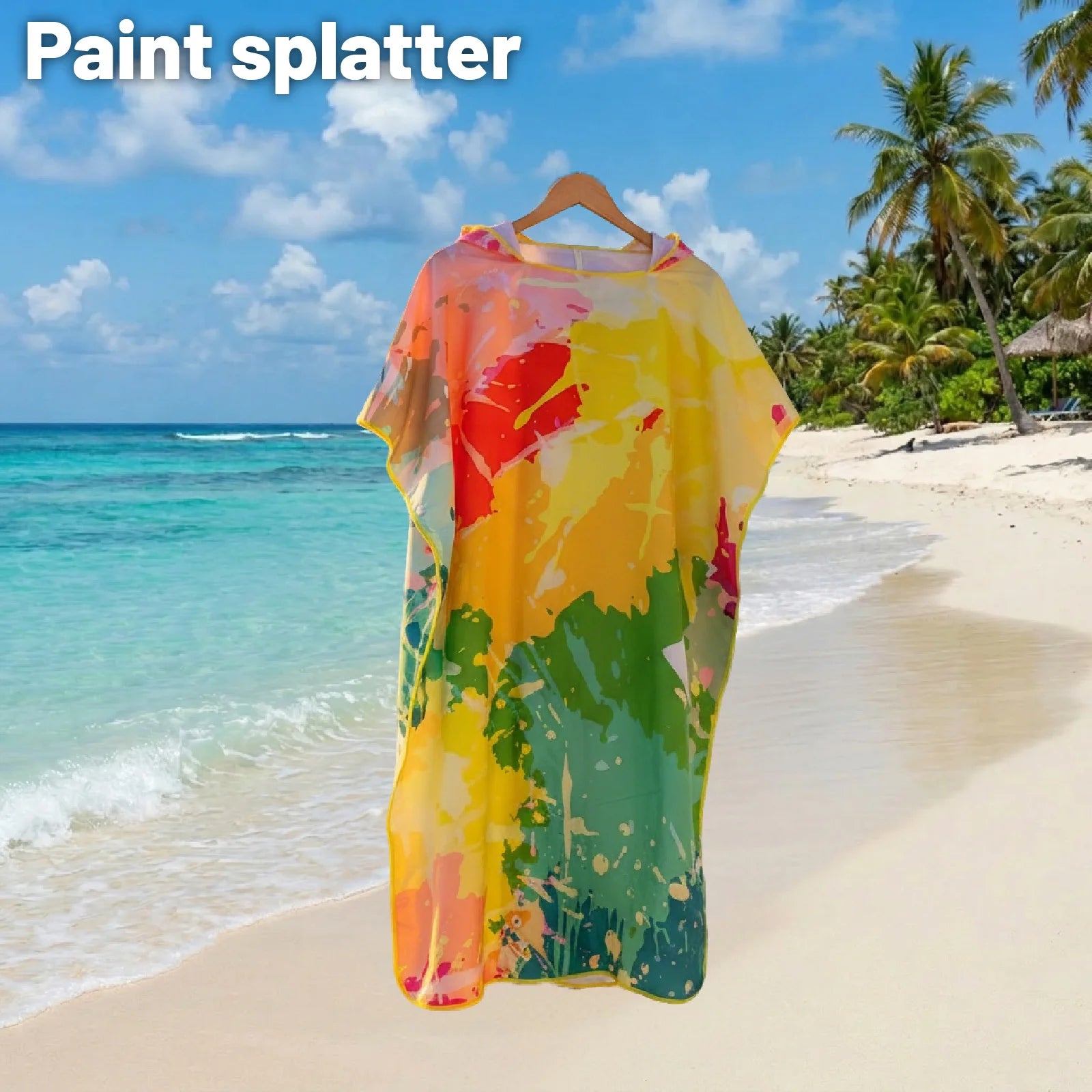 Hooded Beach Cover-Up Robe - Ultra-Soft Quick-Dry Microfiber Towel Sun Protection Swimwear Surf Cover-Up and Privacy Wrap