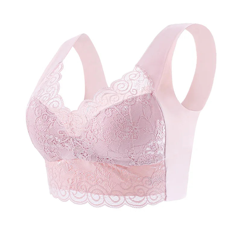 Bras For Women Underwear Plus Size Bra M-5XL Wire Free Brassiere Summer Wireless Bralette Push Up Sexy Lace Bra With Padding