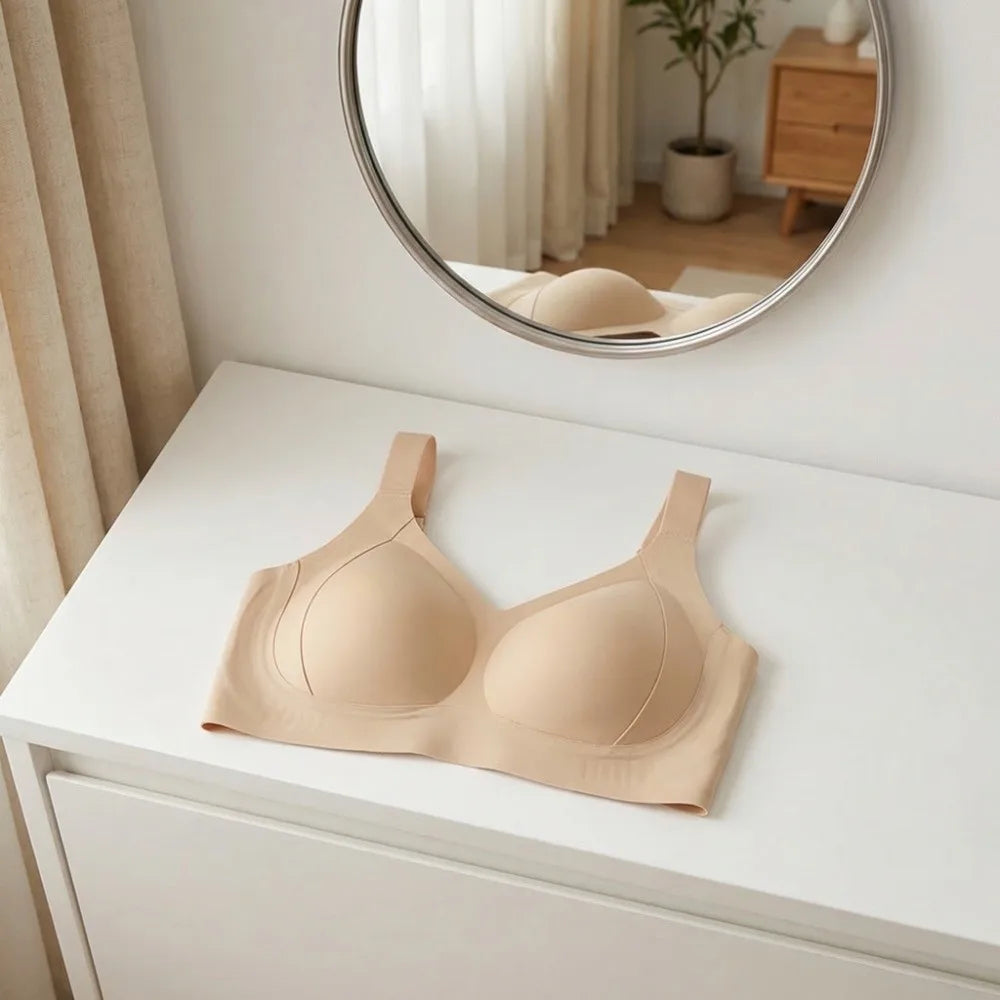 Traceless Wireless V Bra Shockproof Gathered Breasts Seamless Bras Anti-sagging Lingerie Push Up Underwear Daily