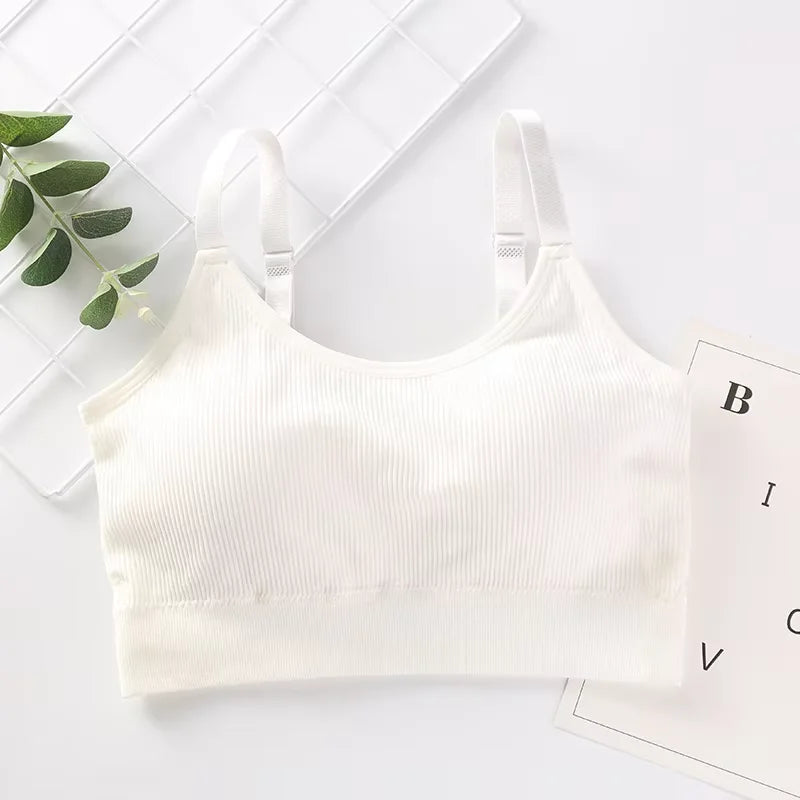 Wireless Seamless Bra for Women Cotton Comfort No Steel Ring Padded Sports Lingerie Top Beauty Back Multi Color Bralette