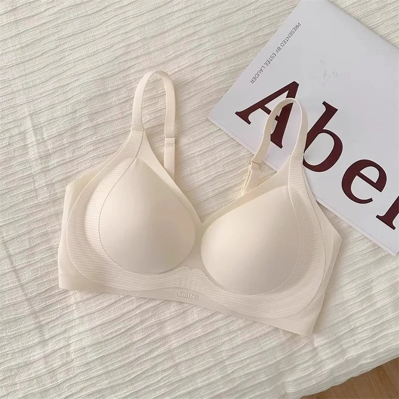Seamless Wireless Bra Women Push-Up Gel Support Anti-Sagging Bralette Side Coverage Lift Comfort Bras Small Chest No Underwire