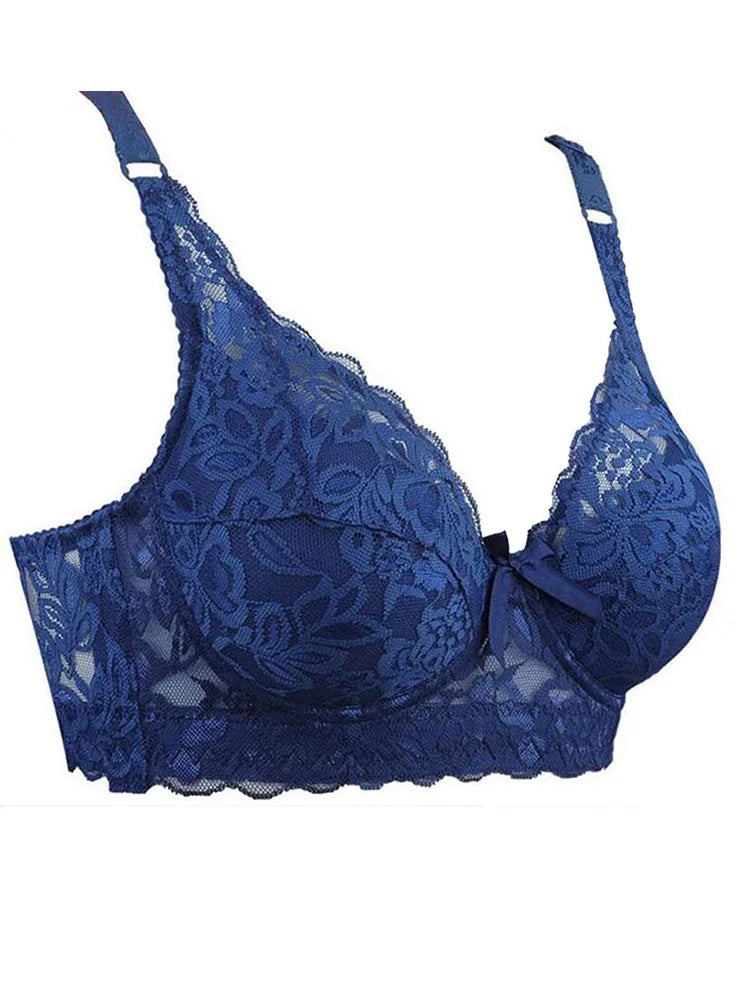 Bralette Women Lace Bra Thin Underwire Push Up Bra Underwear Sexy Lingerie Brassiere Embroidery