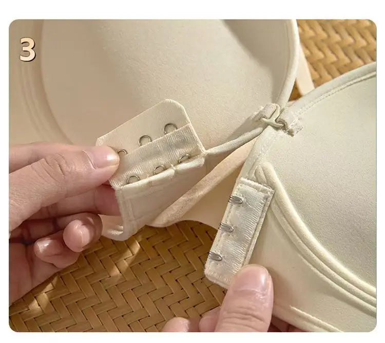 12cm Thickened Front Closure Push Up Bra - Ultra Thick Padded Lift for Small Chest, Deep Plunge Sexy Lingerie