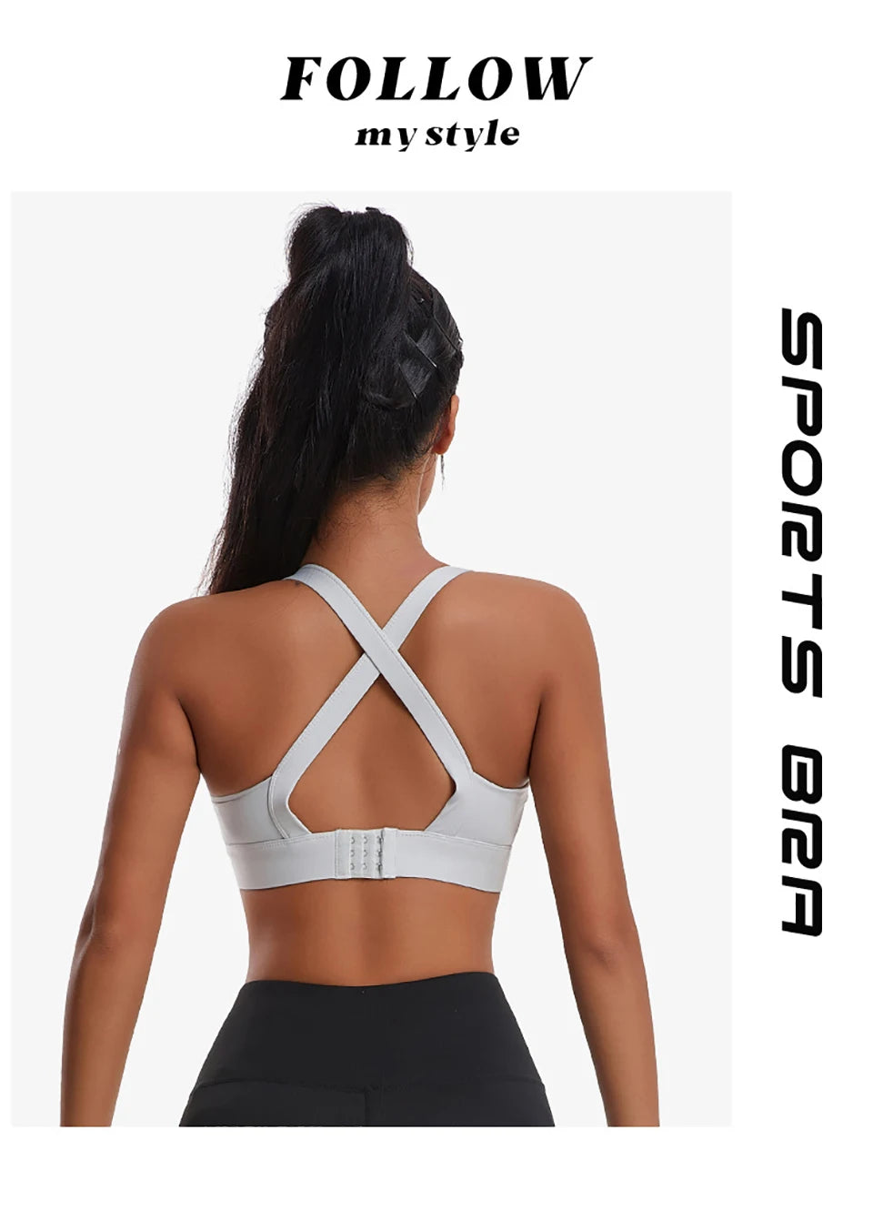 Women High Impact Sports Bra Criss Cross Back Padded Bra Workout Fitness Sports Yoga Bras Shockproof Sport Crop Top Vest