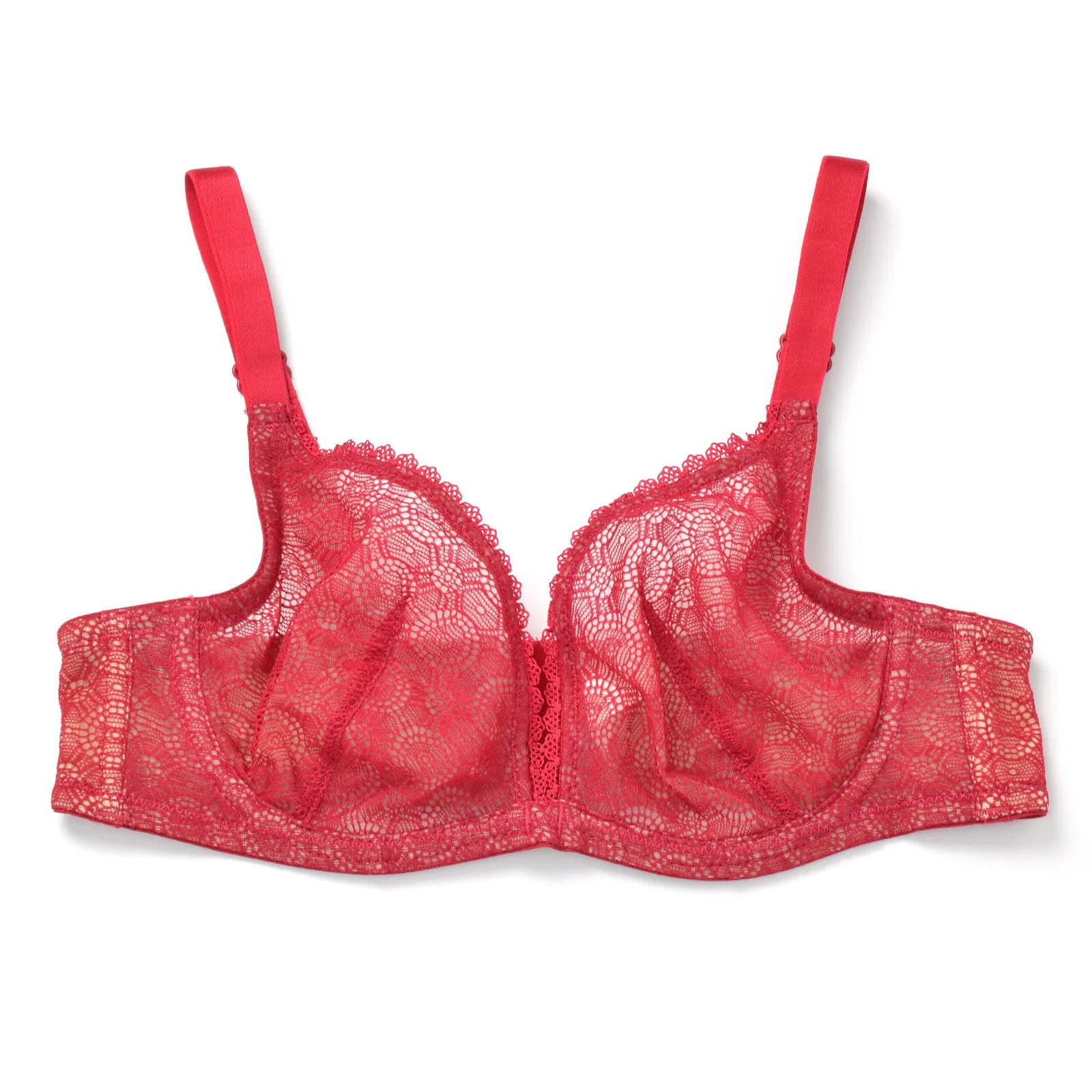 New Pure White Lace Bras For Women Plunge See Through Transparent 1/2 Cups Bra Underwire Push Up Ultra Thin Bra Sexy Bras