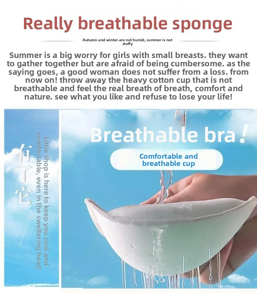 Ultra Push Up Bra with Side Support, 8cm Padding Non Slip Bra for Small Chest, Wireless Full Coverage Bra for A/B Cup