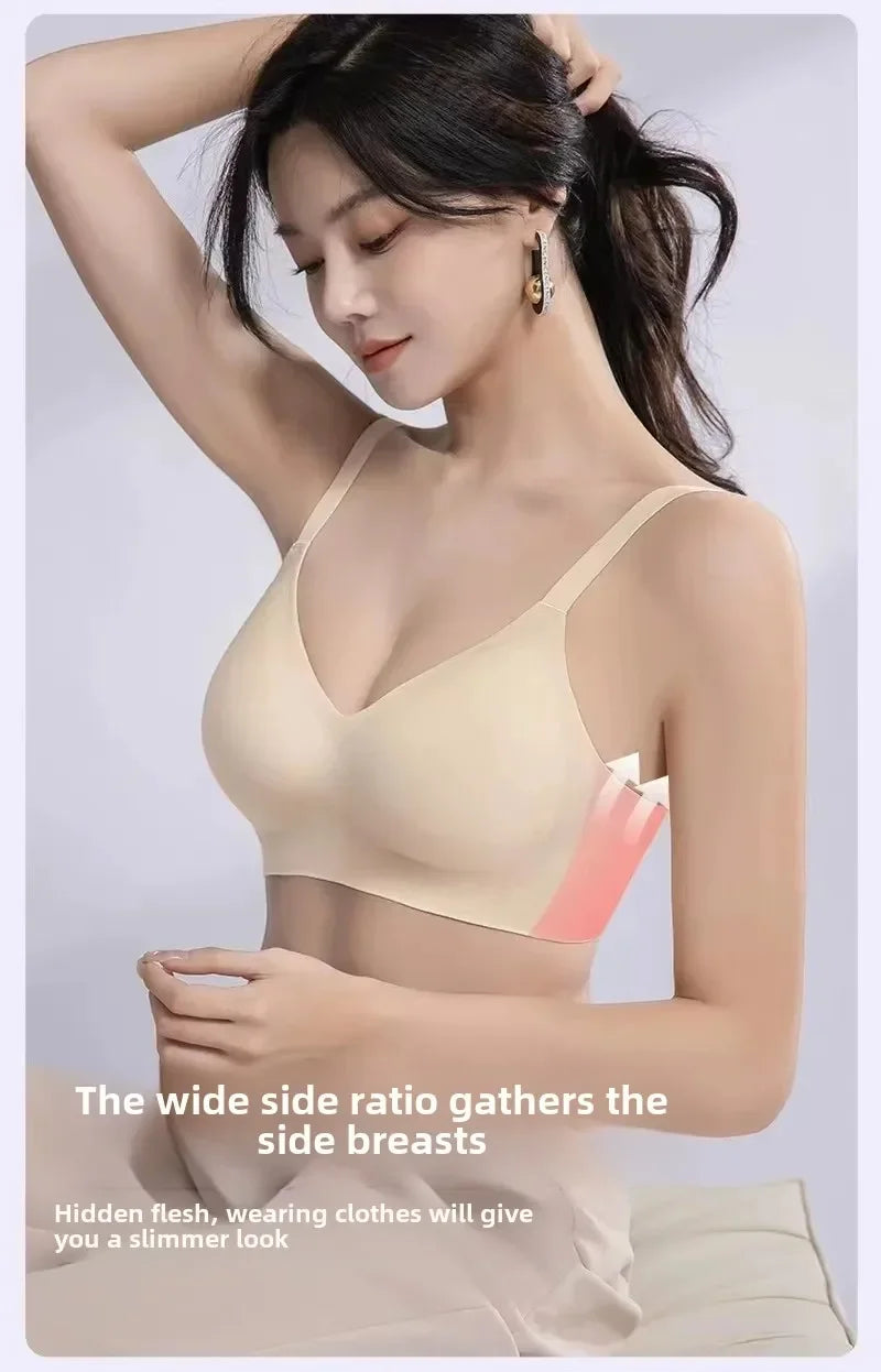 Fashion Seamless Bras Women Comfort Lingerie Padded Sports Tops Underwear Soft Bralette Support Sexy Breathable Bra Intimates