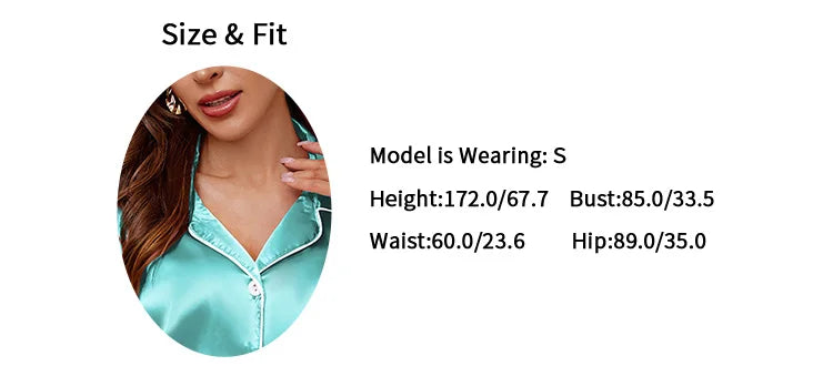 Women's Pajamas Set Summer Short Sleeve Button Down Top & Shorts Two-piece Pj Sets Sleepwear Loungewear Pyjama Femme Nightwear