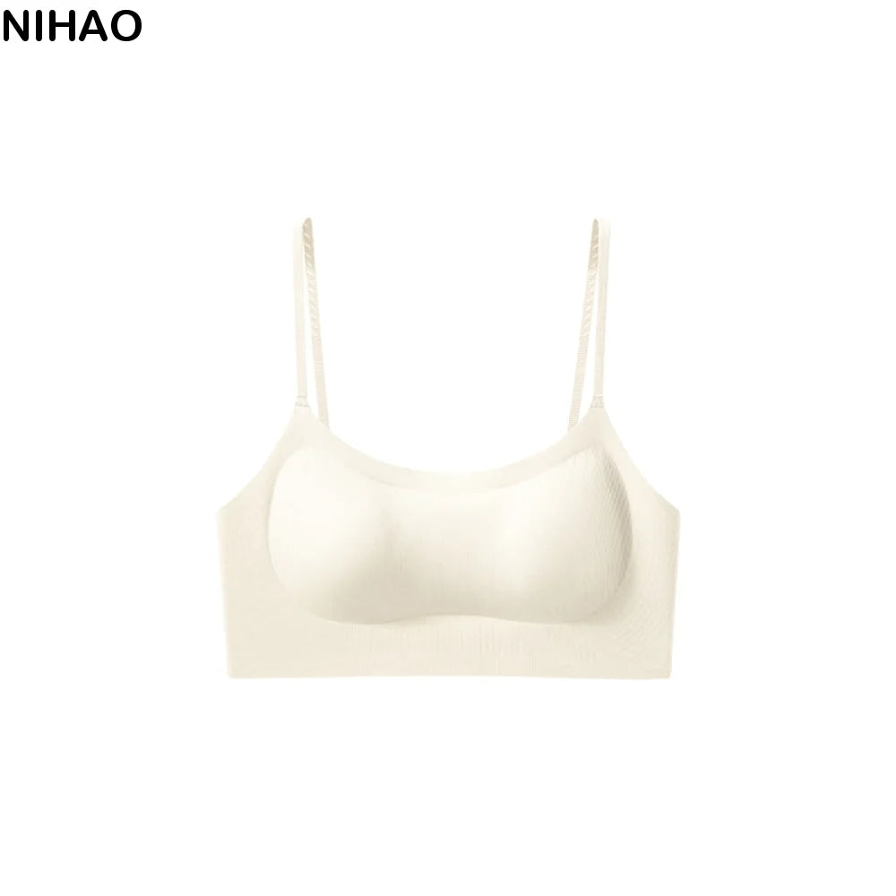 Traceless Wireless Bra Shockproof U-shaped Beautiful Back Seamless Bras Gathered Breasts Lingerie Brassiere for Women Yoga