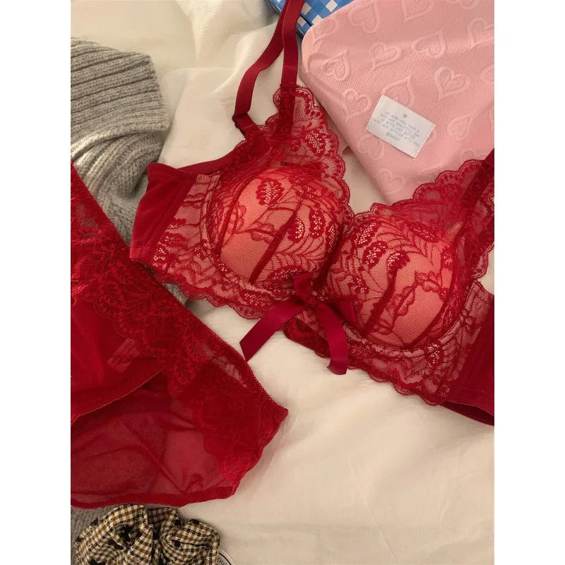 Sexy Lace Push Up Bra for Women Wireless Demi Padded Unlined Underwire Free Anti Gravity Lift Gather Small Chest Bras 32-38