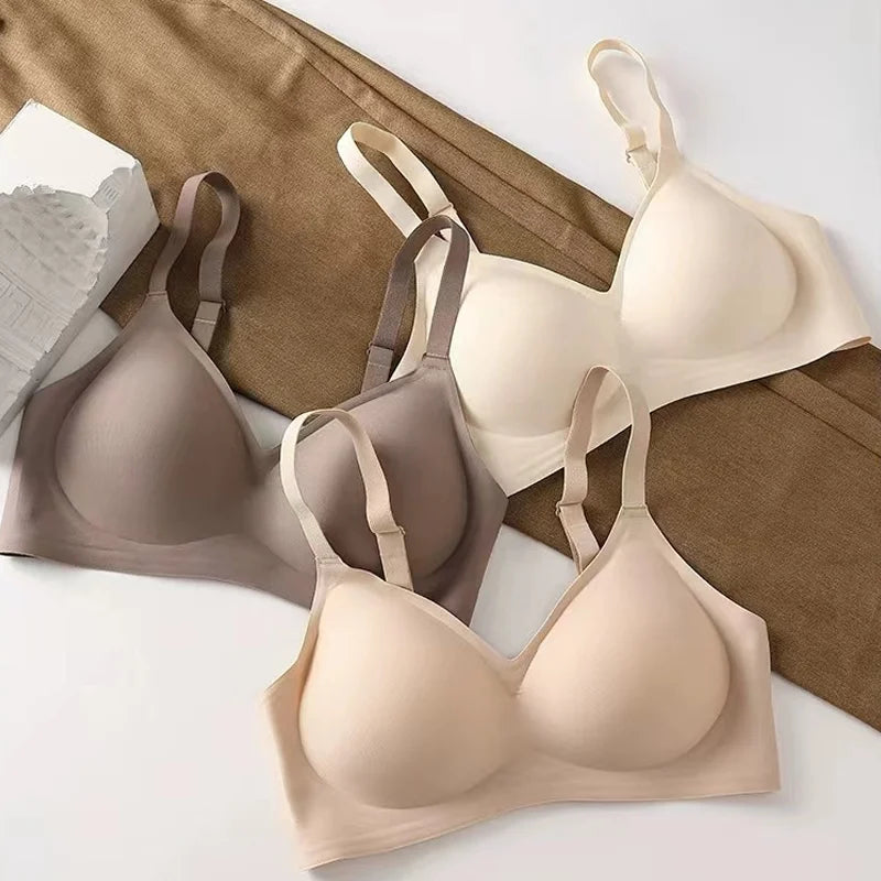 Fashion Seamless Bras Women Comfort Lingerie Padded Sports Tops Underwear Soft Bralette Support Sexy Breathable Bra Intimates