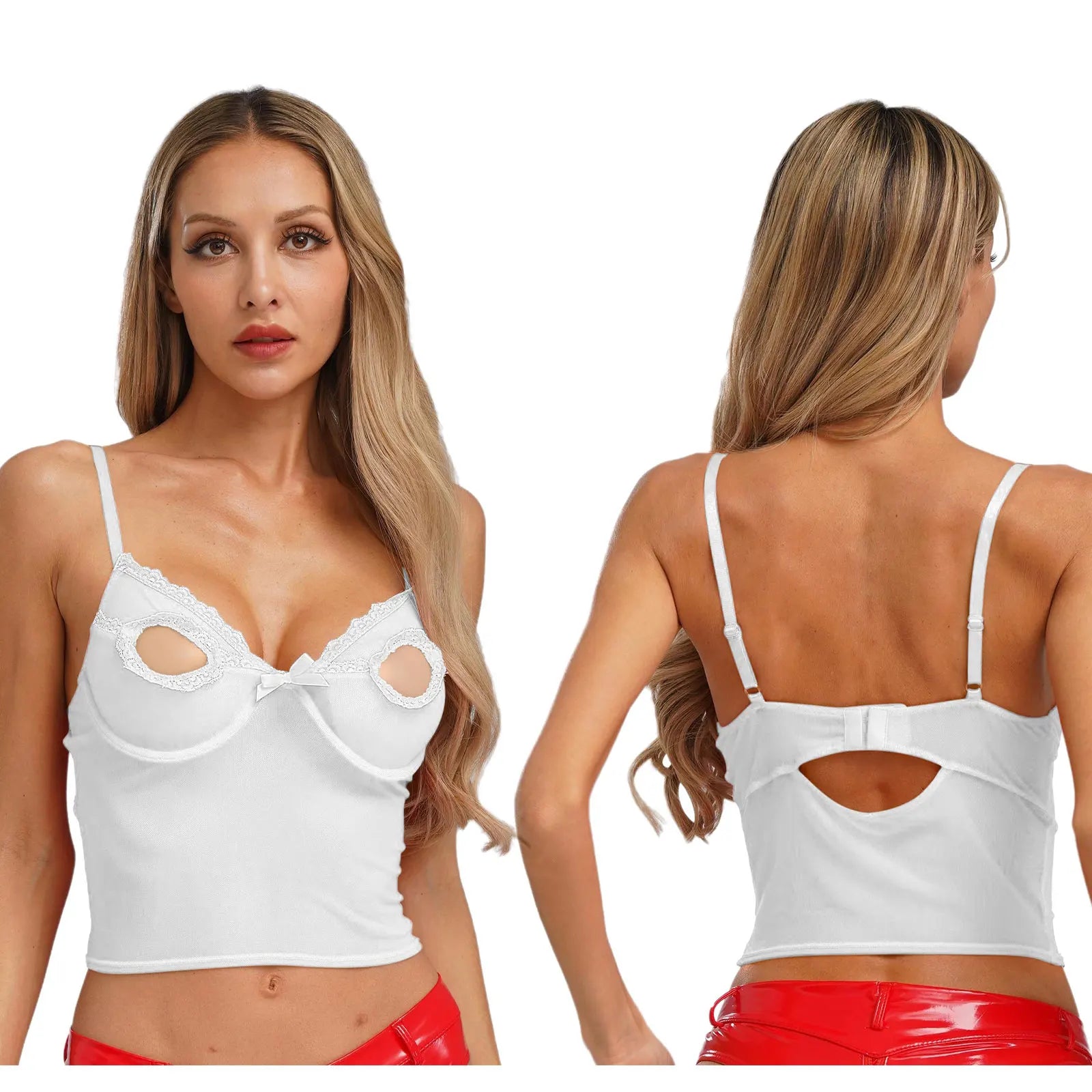 Women Bare Breast Exposed Cut Out Lace Bra Exotic Lingerie Porno Open Cup Bra Hollow Out Pad-free Underwired Brassier Vest Tops