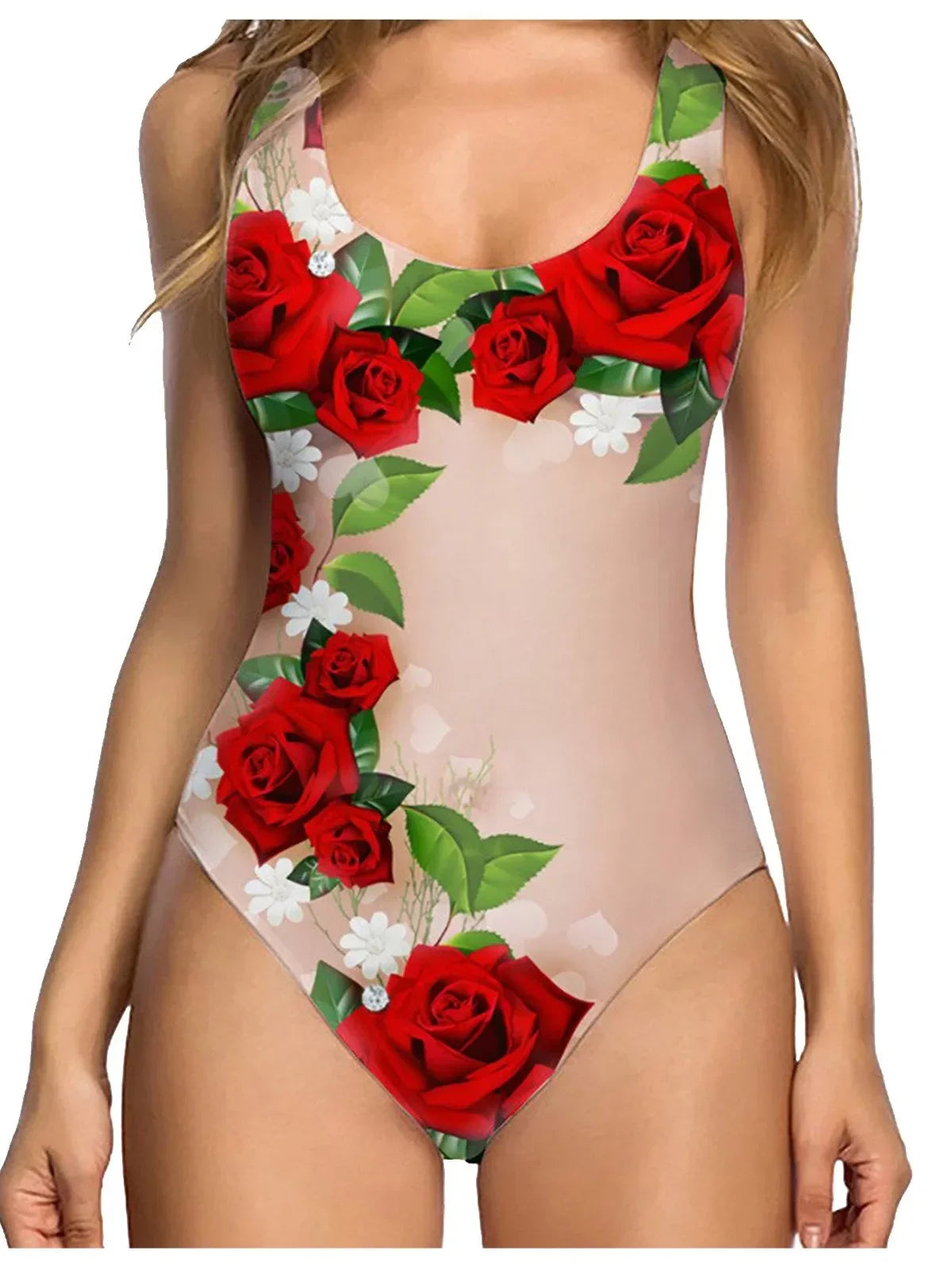 One-Piece Suits 2025 Trendy Women's Sexy Funny 3D Fake Breast Hairy Funny Print Swimsuit Bathing Suit Beach Outfits Bikini Mujer