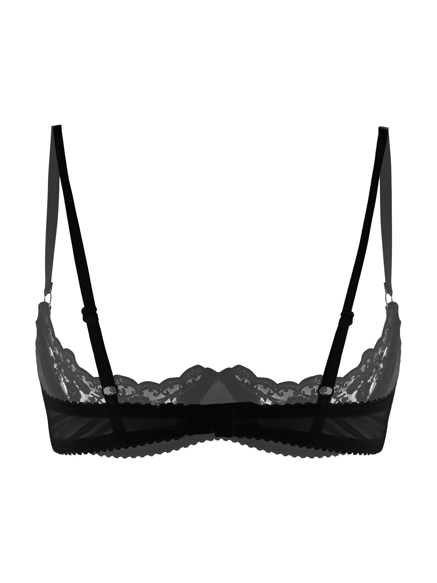 Sexy Womens Sheer Floral Lace Underwired Bra Underwear Unlined Brassiere Lingerie Bare Breast Exposed Open Nipples Bra Tops