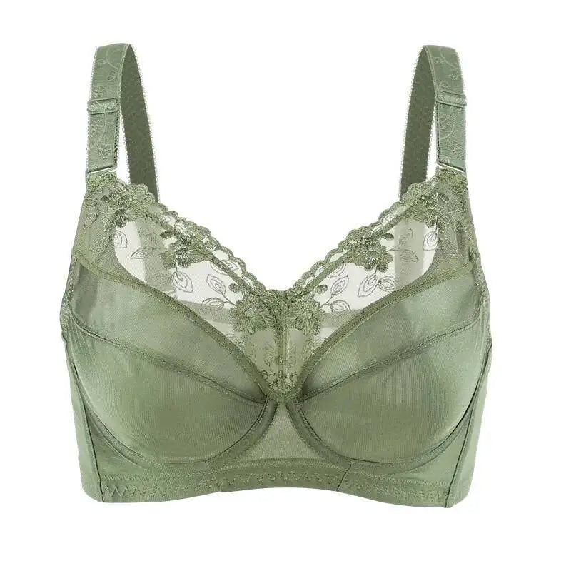 Lace Bra Unlined Bralette Brassiere Sexy Intimate Underwear B C D E F G H Cup 75 80 85 90 95 100 Plus Size Lingerie For Women
