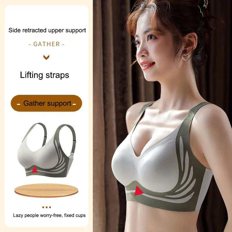 Women's Push Up Bras Seamless Comfortable Angel Wings Bras Sets Fashion Soft Breathable Underwear Female Cozy No Wire Lingerie