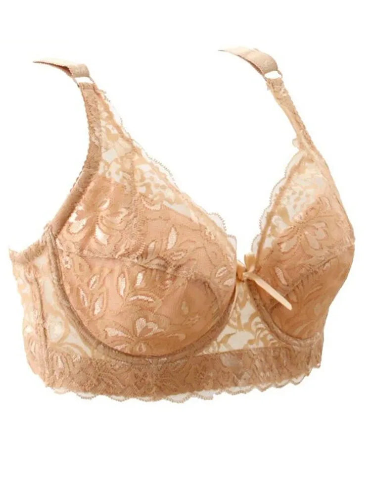 Bralette Women Lace Bra Thin Underwire Push Up Bra Underwear Sexy Lingerie Brassiere Embroidery