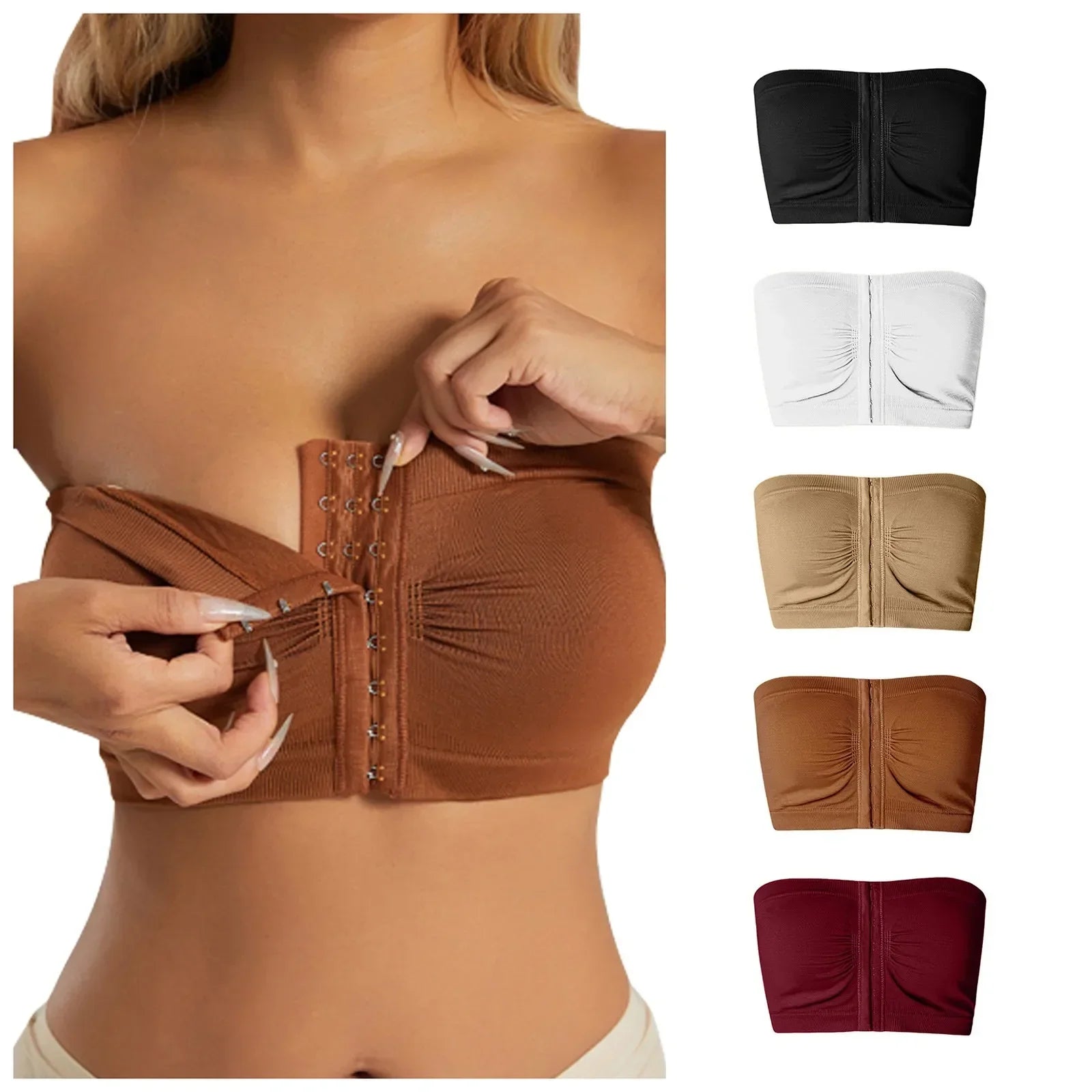 Strapless Bras For Women No Underwire Seamless Bralettes For Women Wireless Bra Soft Support Everyday T Shirt Bras Strapless Top