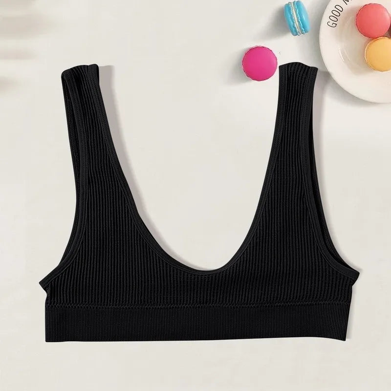 Women Seamless Bras Deep-U Shape Push Up Brassiere Sports Bralette Nowire Underwear Female Comfy Sexy Lingerie Top Intimates