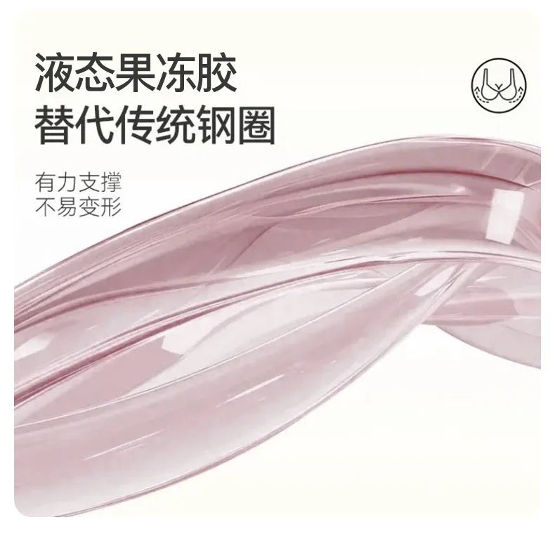 Ribbed Fashion Seamless Bra Without Underwire Skin-Friendly Comfortable Breathable Lift Small Chest Gather Soft Support Bra