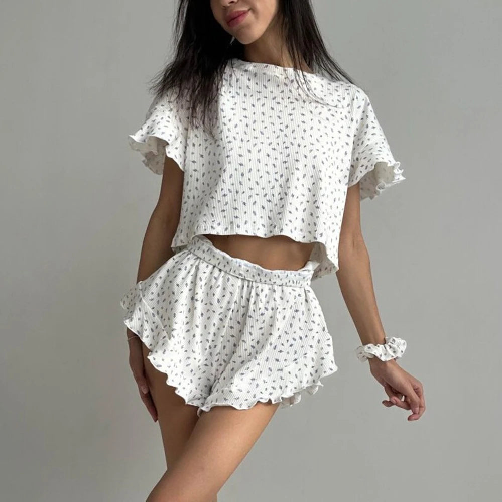 Summer Pajamas Set Women Summer Trousers Sets Pijama Women's Pajama Sleepwear Woman Sleeping Sexy Sleep Lounge Underwear