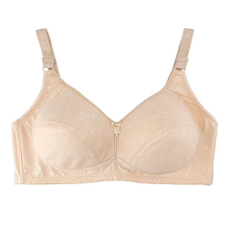 Plus Size Wireless Bra Full Coverage Soft Comfort Bras for Women Side Support Underwear No Underwire Brassiere Breathable