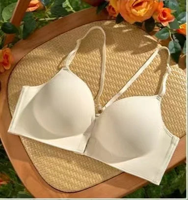 12cm Thickened Front Closure Push Up Bra - Ultra Thick Padded Lift for Small Chest, Deep Plunge Sexy Lingerie