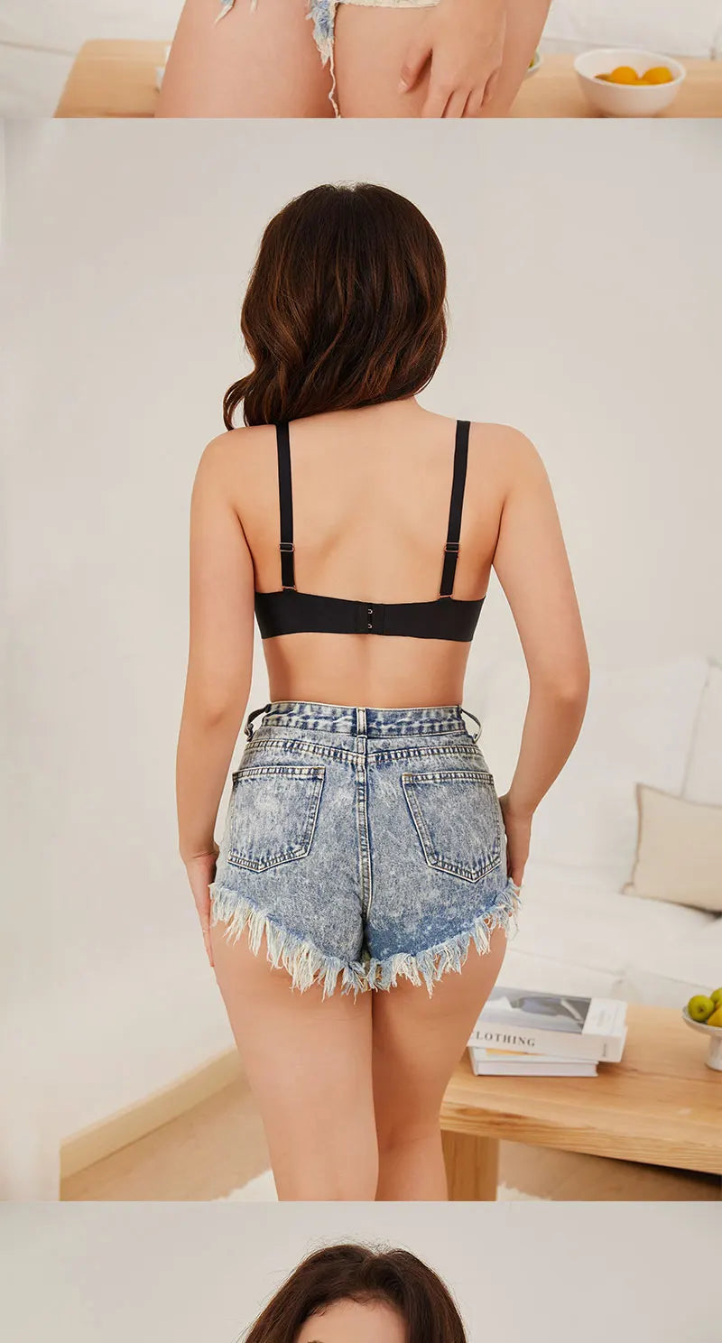 2Pcs/Set Comfortable Adjustable Push Up Bra Shockproof Lingerie Wireless Deep V Bra Anti-sagging Brassiere for Women Summer Bras